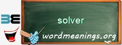 WordMeaning blackboard for solver